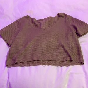 Light brown crop top